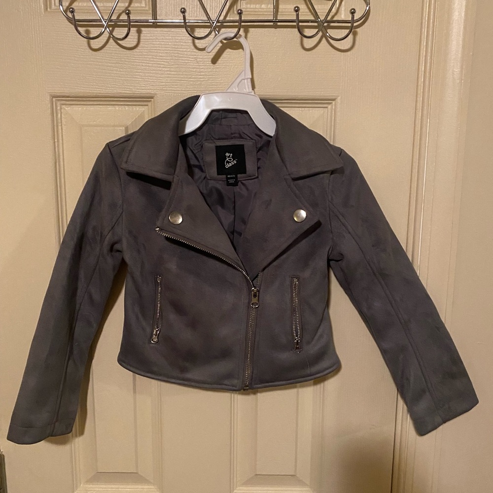 Girls Suede Biker coat